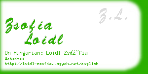 zsofia loidl business card